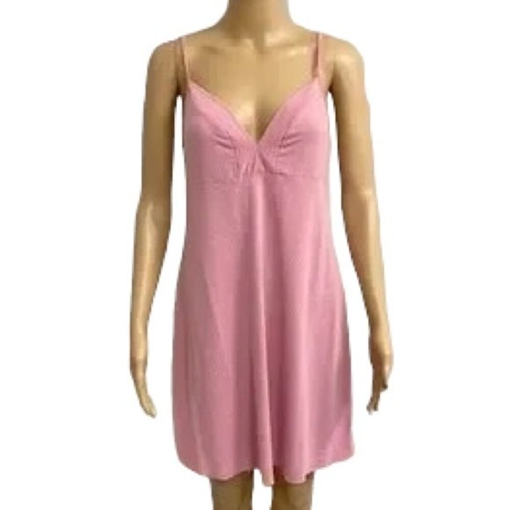 Lemon Tart Women's Sleepwear Pink White Polka Dot Chemise Nightgown Medium